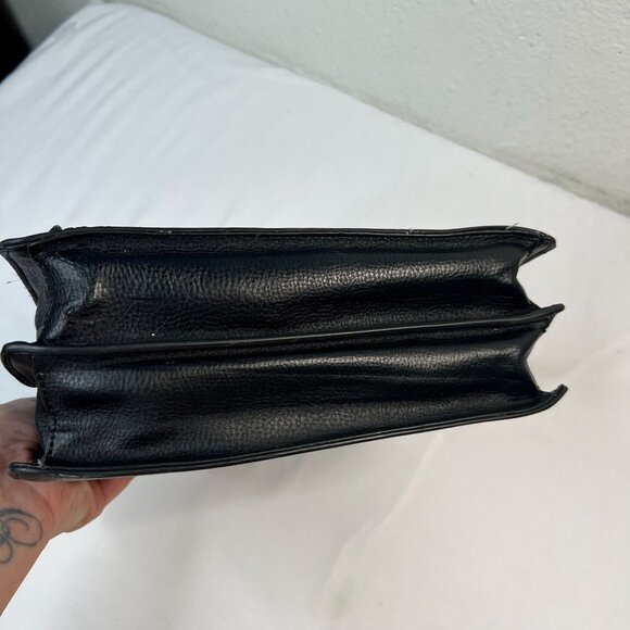 Foly + Corinna Skyline Bandit Drop Lock Top Handle Black Spike Studded Bag Punk - Picture 7 of 14